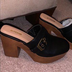 JUST FAB block heels in PERFECT condition!!